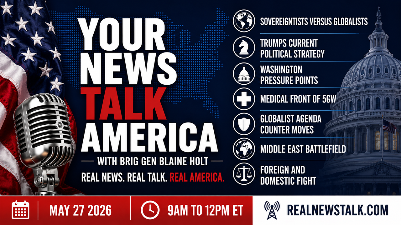 YNTA May 27 2026 show card: Trump strategy, the medical front, and Middle East developments with Gen. Blaine Holt.