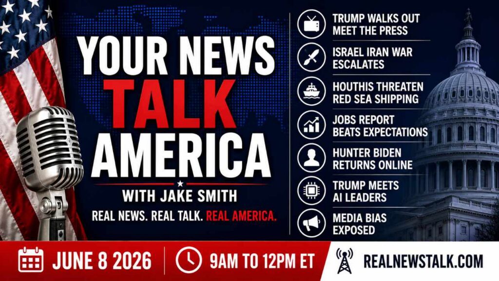 Your News Talk America, June 8, 2026: Trump and Meet the Press, war in Israel, and the SpaceX IPO
