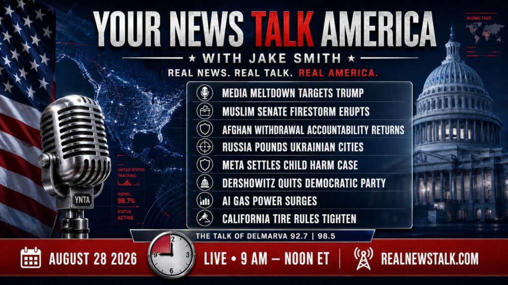 Your News Talk America, August 28, 2026: Dershowitz, Meta settlement, Afghanistan withdrawal